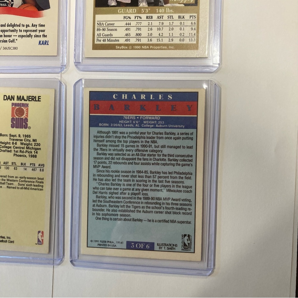Late 80s - Early 90s Basketball Cards Lot 9 Cards Jordan Bogues Barkley & Others - Picture 16 of 16